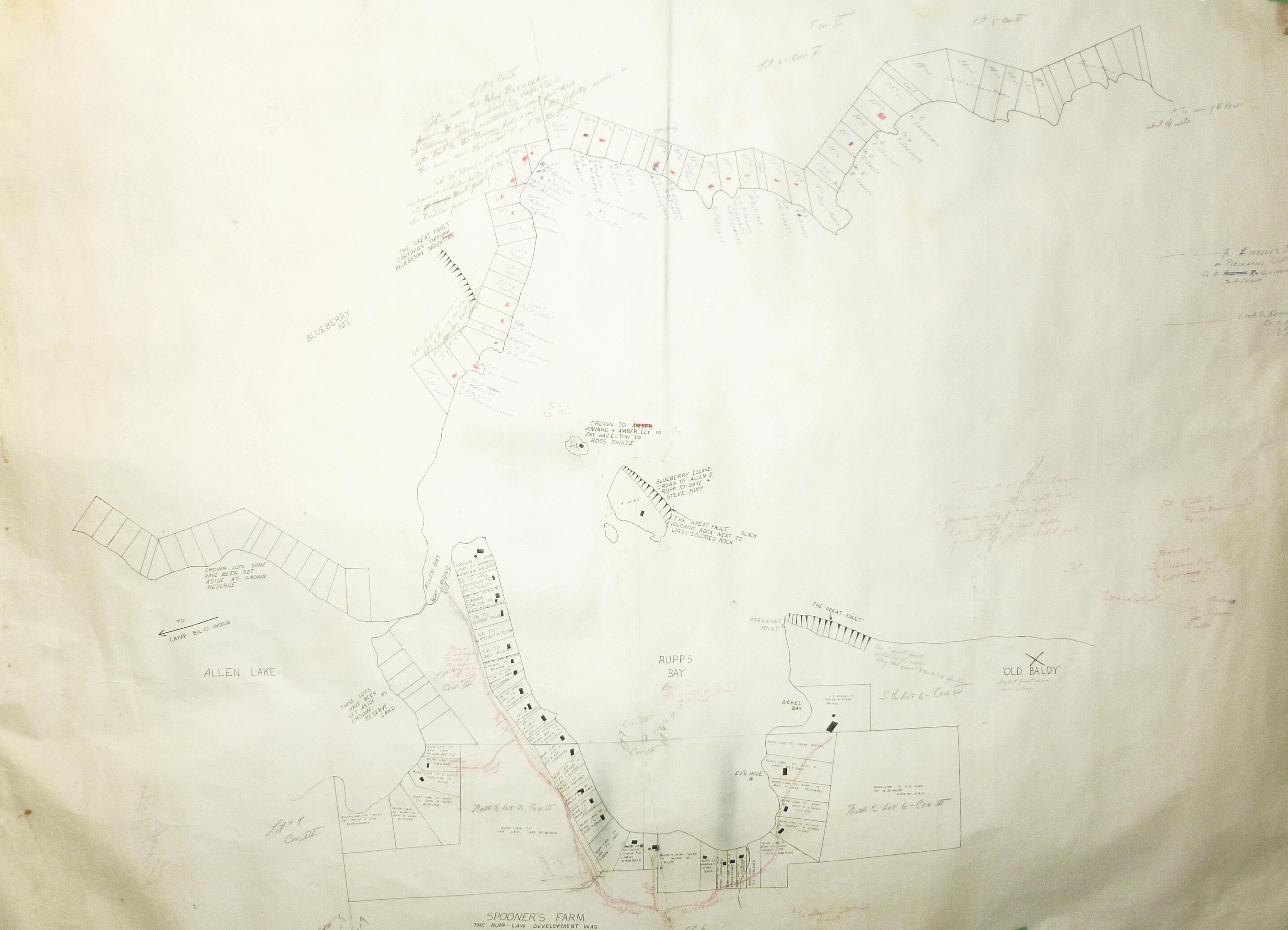 Rupp Bay & Allen Lake Lot Survey Map