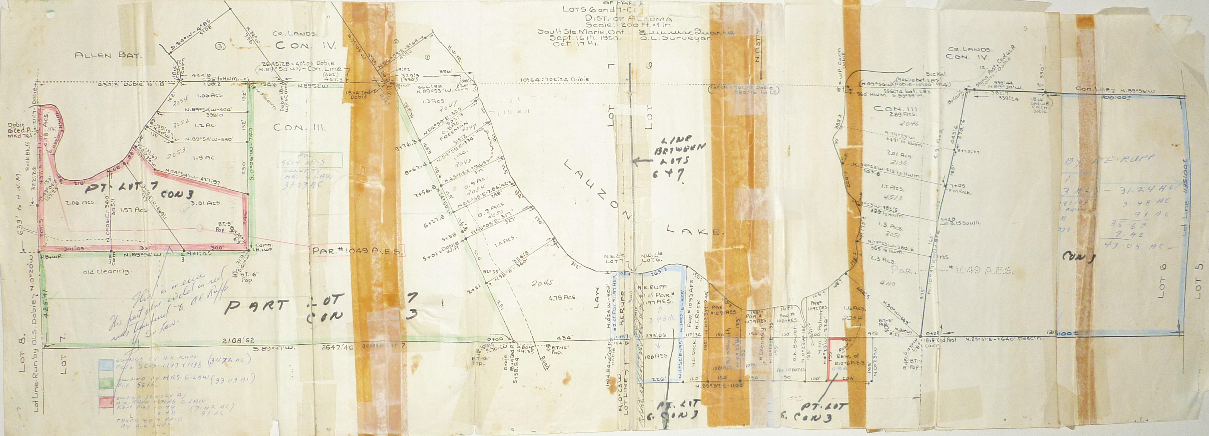 Original Sketch of Rupp Bay by Allen E. Rupp [1930]