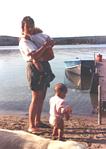 Barbara and Kids On Beach, 91 kb